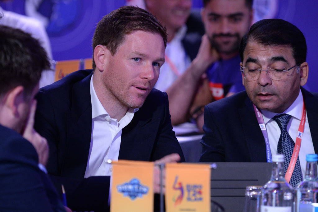 Eoin Morgan in appearance at the Euro T20 Slam Draft