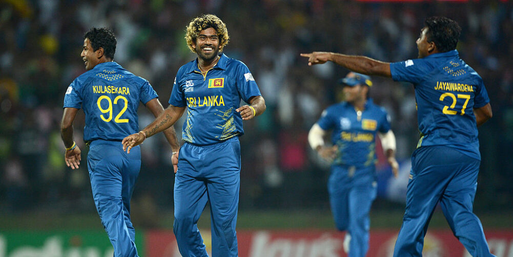 Nuwan Kulasekara and Lasith Malinga during Sri Lanka's ultimately successful 2014 World T20 campaign