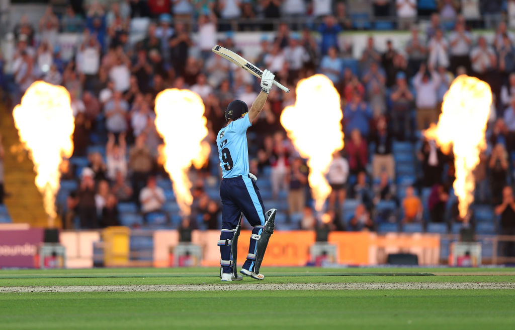 Yorkshire batsman Adam Lyth celebrates milestone in the T20 Blast in front of the Headingley crowd