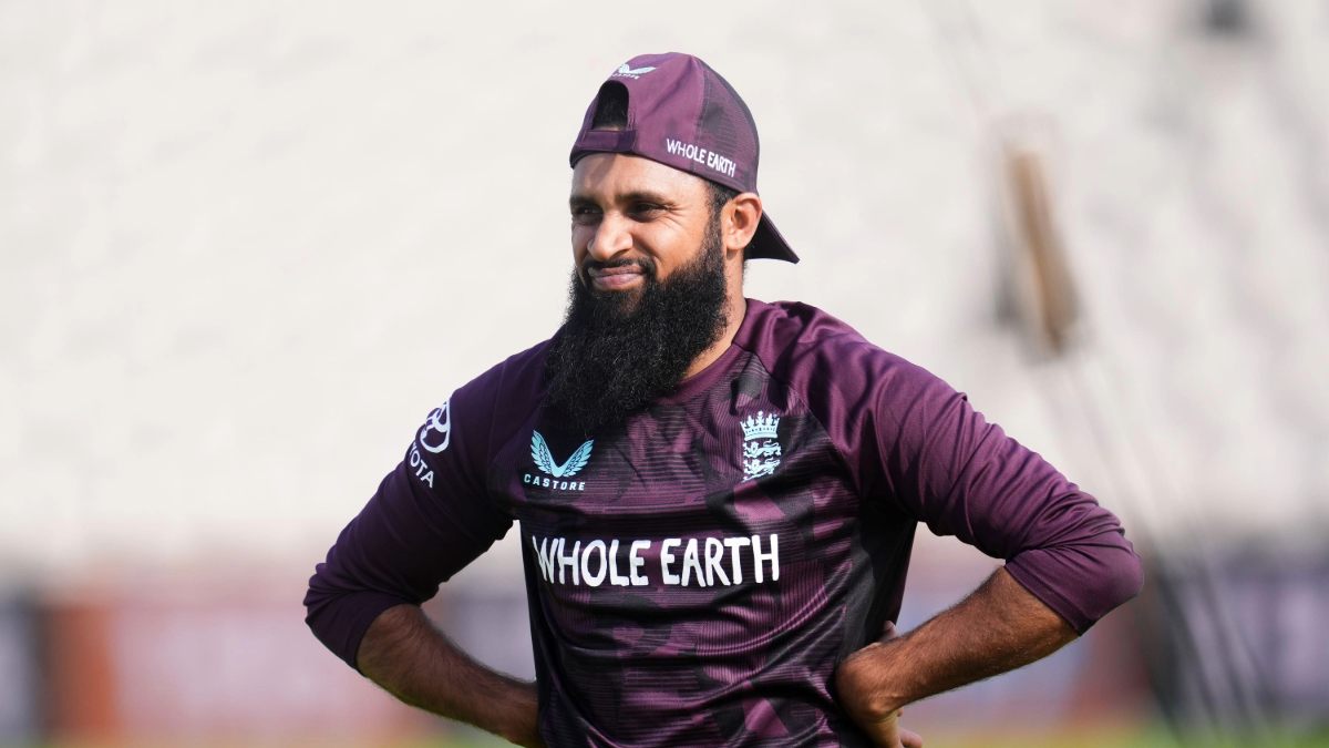 Adil Rashid in the England nets
