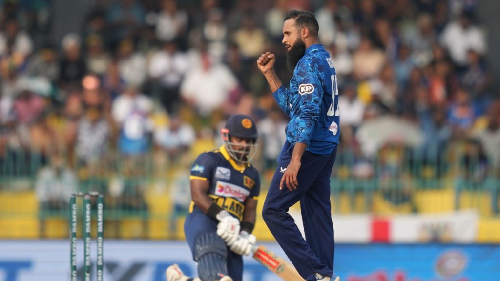 Adil Rashid celebrates