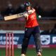 England’s Alice Capsey hits for four