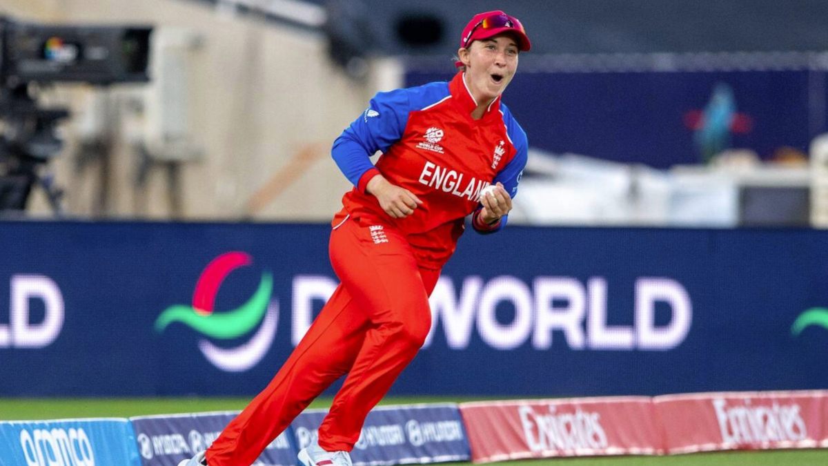 England’s fielding has showed a marked improvement, exemplified by this Alice Capsey catch