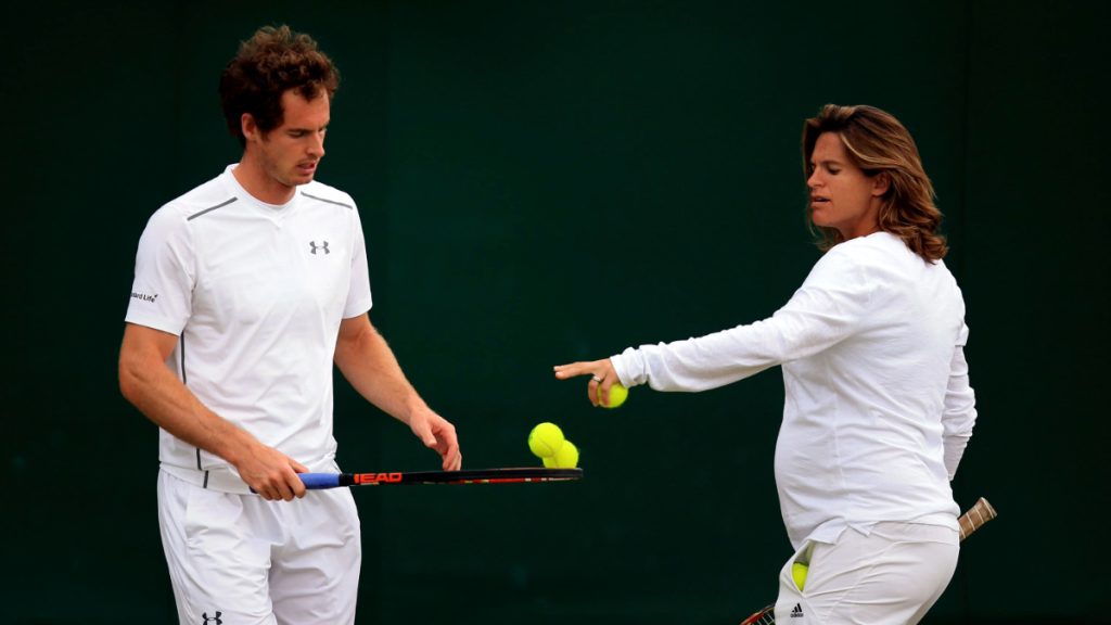 Andy Murray (left) with coach Amelie Mauresmo.