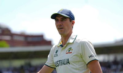 Pat Cummins playing for Australia at Lord's