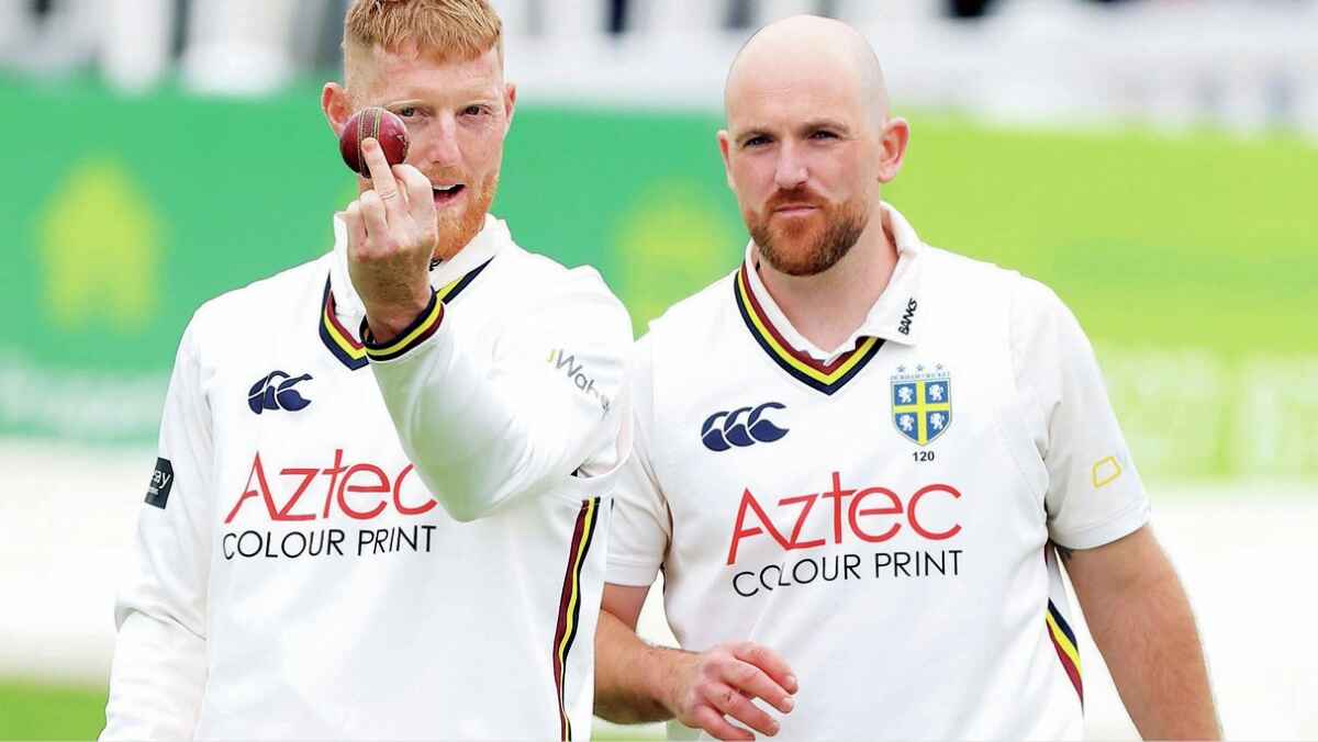 Ben Raine shared the new ball with Ben Stokes against Worcestershire