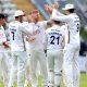 Ben Stokes, centre, celebrates the wicket of Worcestershire’s Daniel Lategan, not pictured