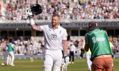 England’s Ben Stokes walks off after being caught by New Zealand’s Daryl Mitchell