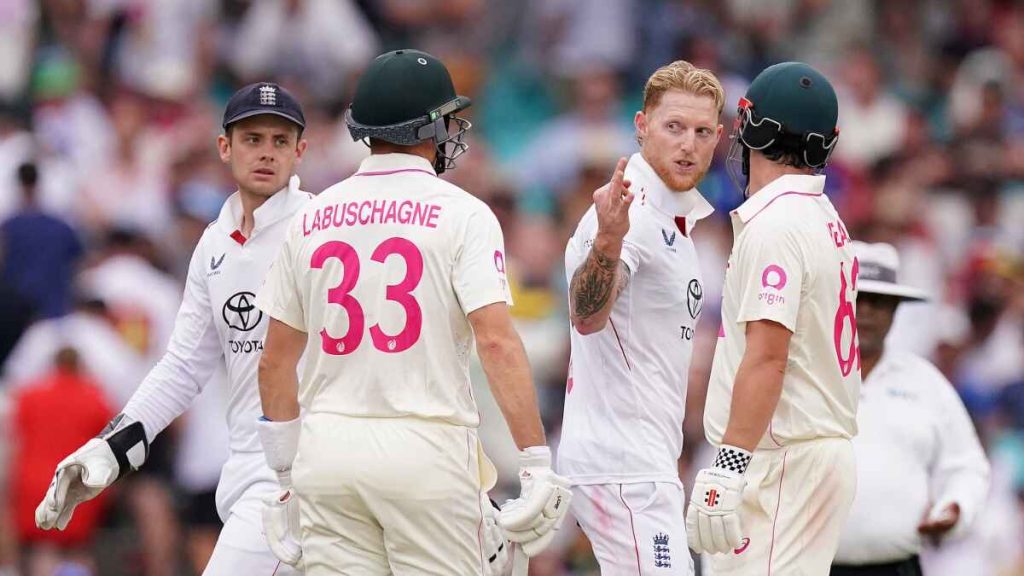Ben Stokes clashes with Marnus Labuschagne