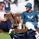 Rob Key (left) talks to England captain Ben Stokes (right).