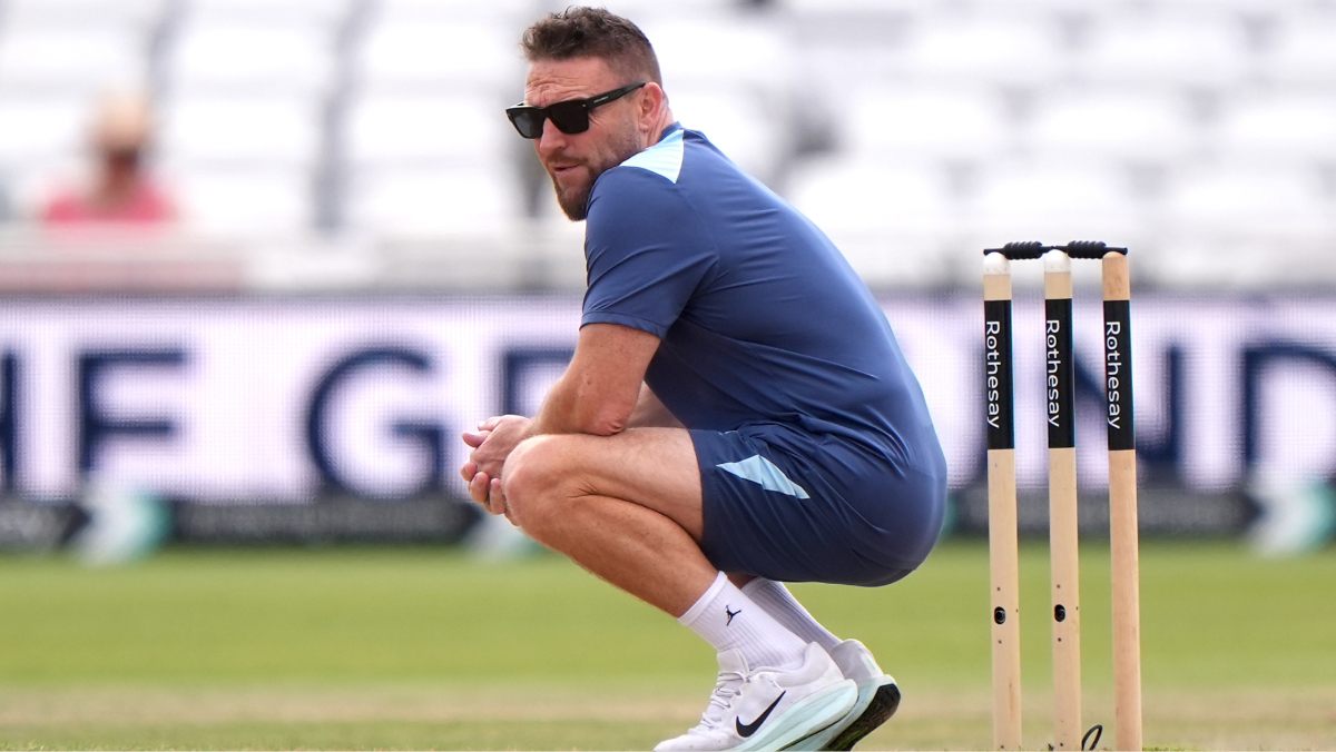 Brendon McCullum looks on