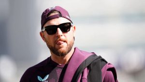 Brendon McCullum at England practice