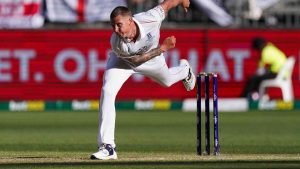 Brydon Carse claimed five wickets in the first Test