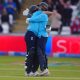 Charlie Dean (right) and Tilly Corteen-Coleman celebrate England’s victory