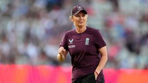 Charlotte Edwards on the field