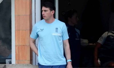 Dan Lawrence was stopped by rain on day three at Lord’s.