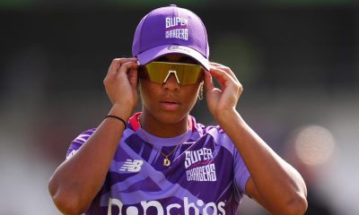 Davina Perrin playing in The Hundred