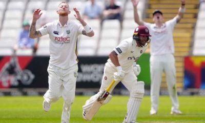 Ben Stokes turned out for Durham in their table top clash with Northamptonshire