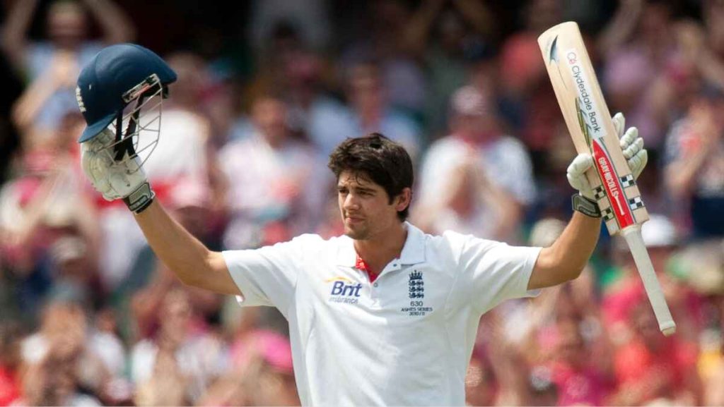 Alastair Cook celebrates his century in the fifth Ashes Test in Sydney, which helped England complete a 3-1 win in the 2010/11 series