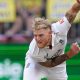 England’s Ben Stokes bowls on day two
