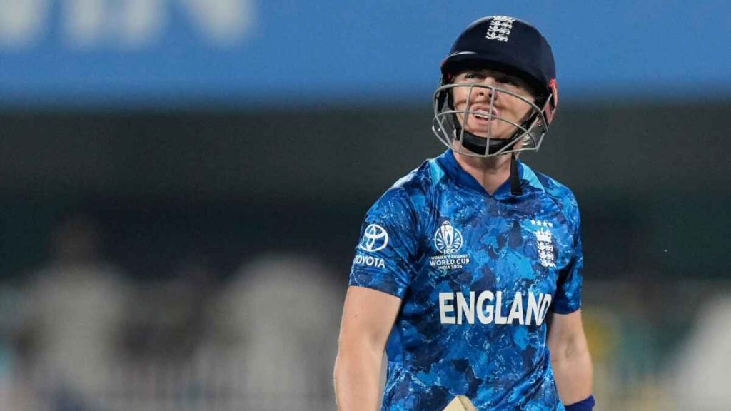 England’s Heather Knight walks off the field after losing her wicket