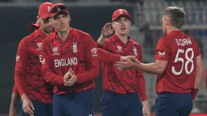 England players celebrate