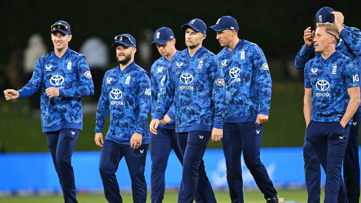 England players walk off the field