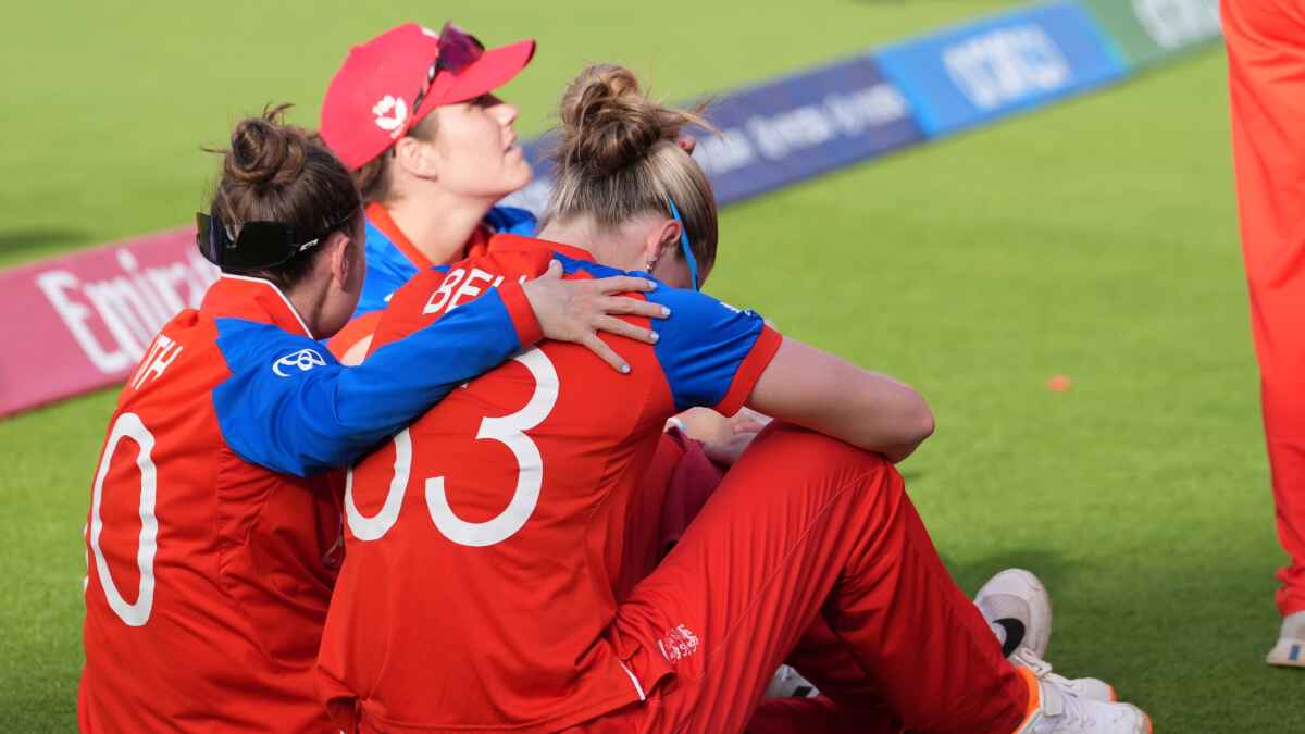 England players after the final at Lord’s