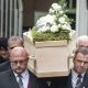 The coffin carrying former cricket umpire Dickie Bird is carried from St Mary’s Church, Barnsley, following his funeral service