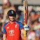 Harry Brook celebrates reaching 50 for England