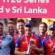 England celebrate their series win