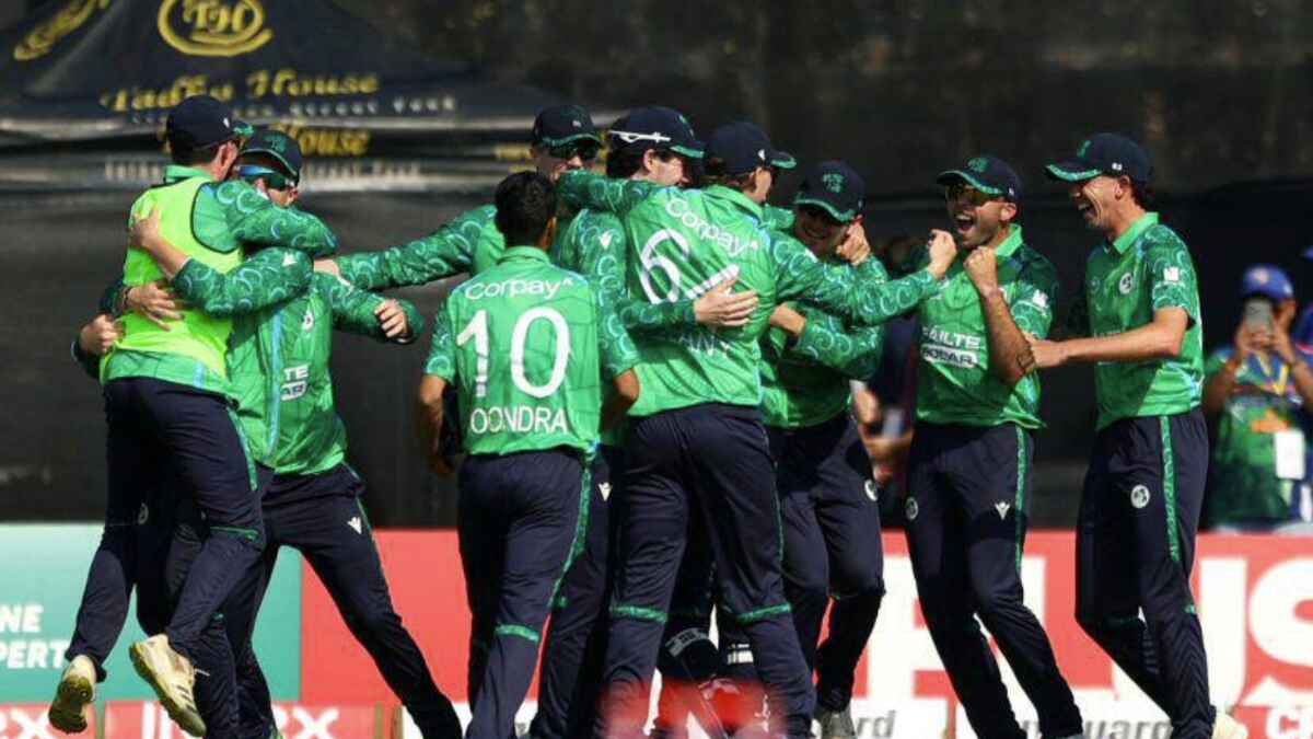 Ireland celebrate a historic win