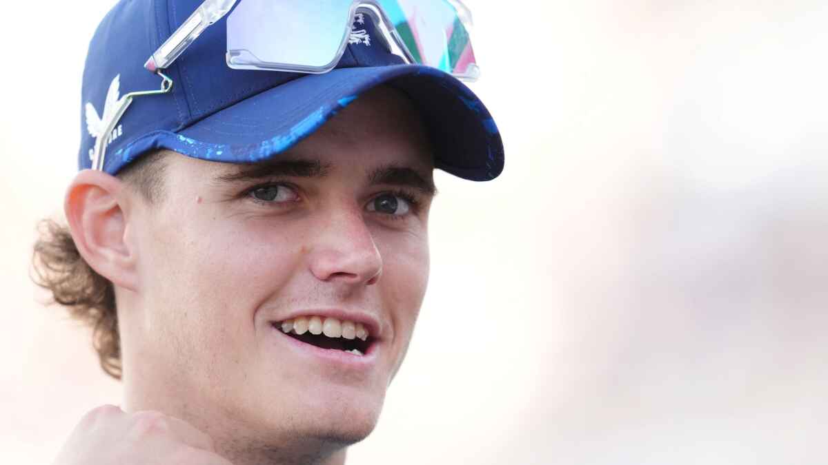 England’s Jacob Bethell speaks to the media after the third ODI against South Africa earlier this month