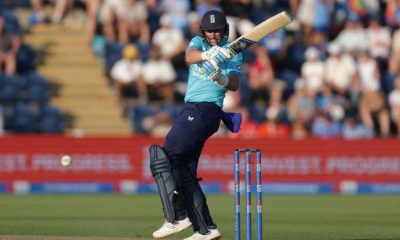 Joe Root batting for England