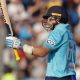 England’s Joe Root celebrates a half century
