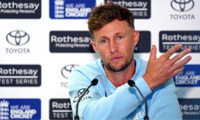 Joe Root speaking during a press conference at Headingley on Tuesday.