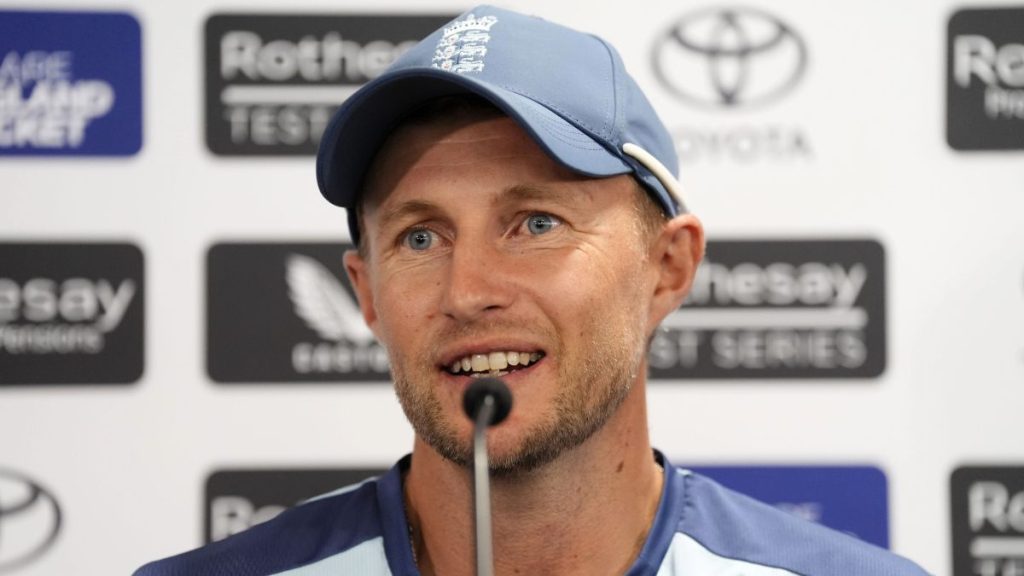 England captain Joe Root speaking at a press conference at Edgbaston on Tuesday.