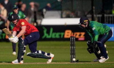 Jordan Cox hits a shot