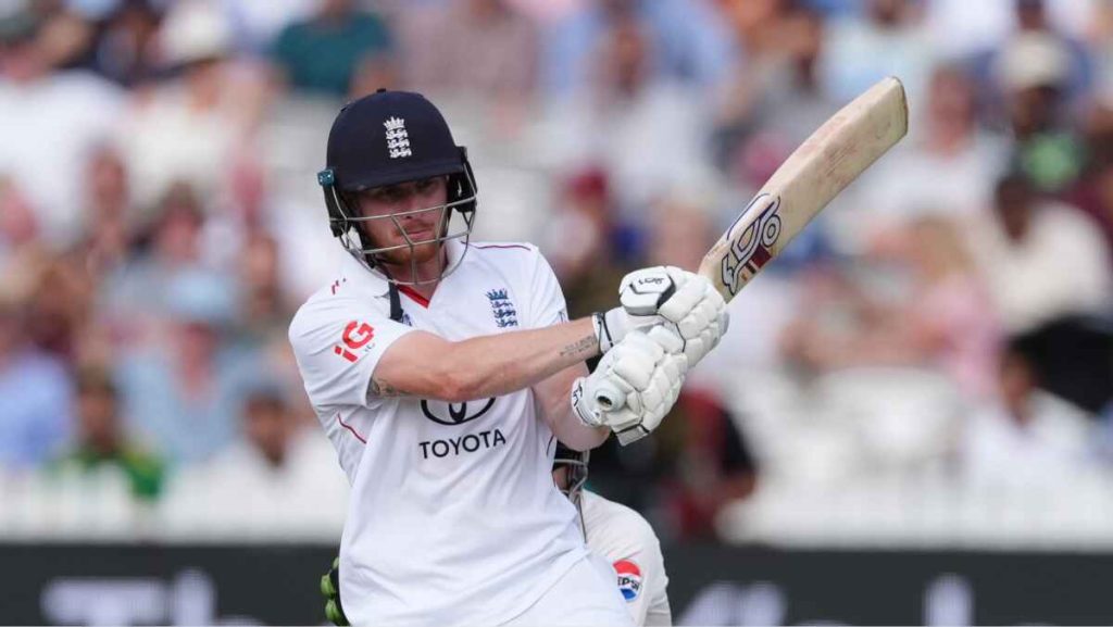 England batter Jordan Cox hits out against Pakistan.