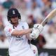 England batter Jordan Cox hits out against Pakistan.