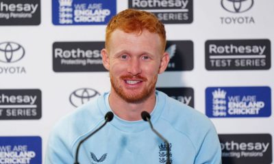 Jordan Cox at an England press conference