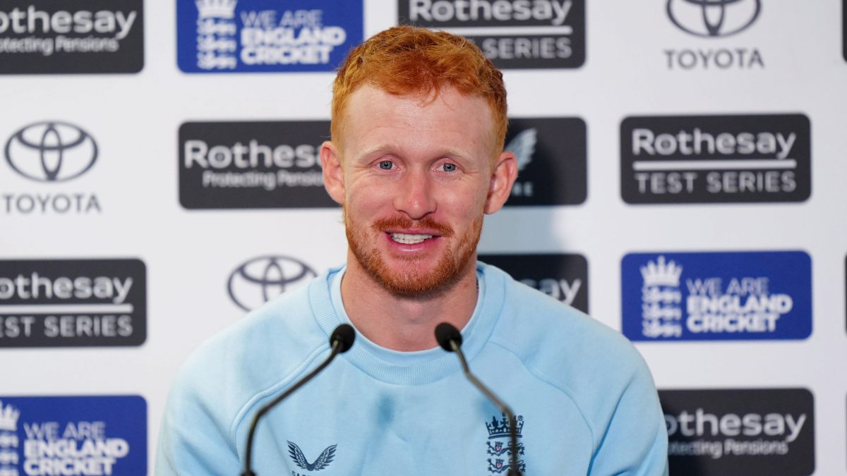 Jordan Cox at an England press conference