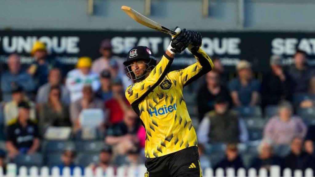 Kamran Dhariwal in action for Gloucestershire during his breakthrough 2026 season.