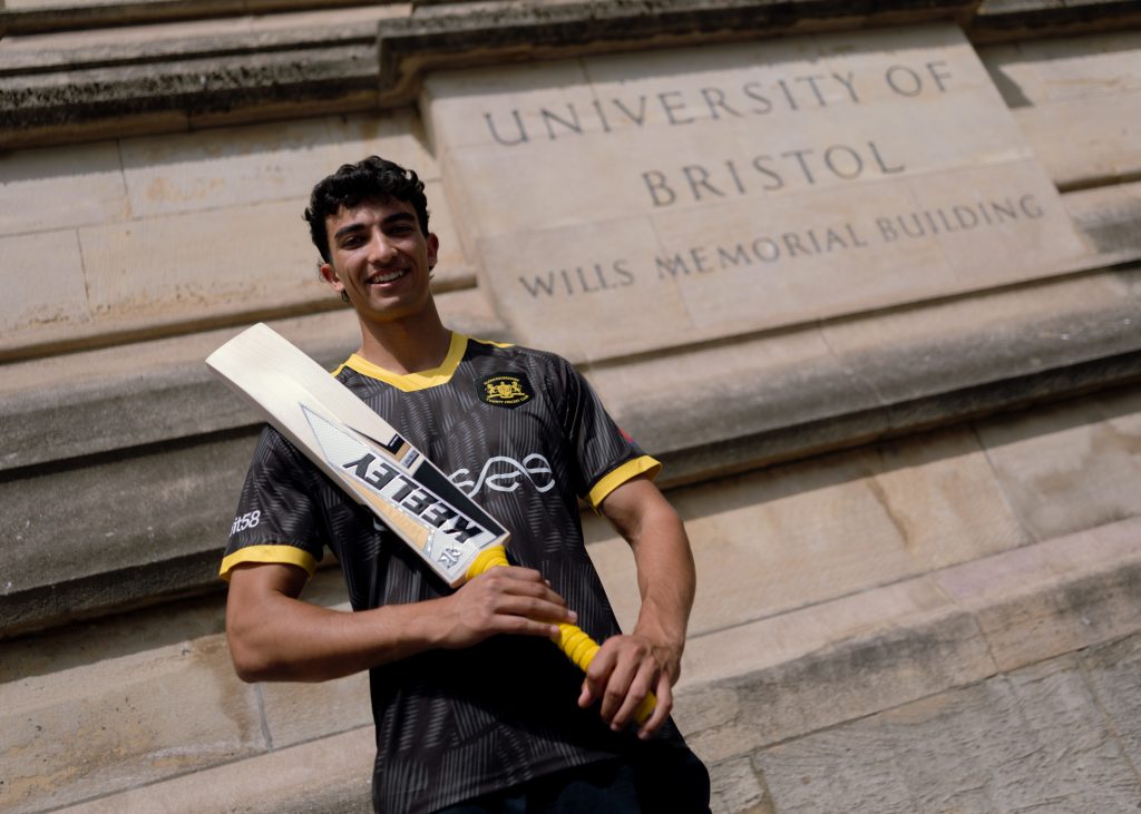Kamran Dhariwal balances professional cricket with studying medicine at the University of Bristol.