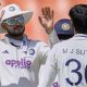 Manav Suthar, right, returns to Warwickshire for the final four County Championship matches.