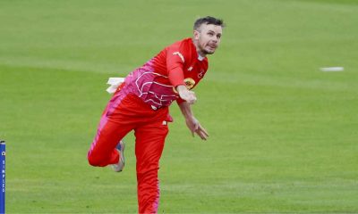 Mason Crane in bowling action during The Hundred