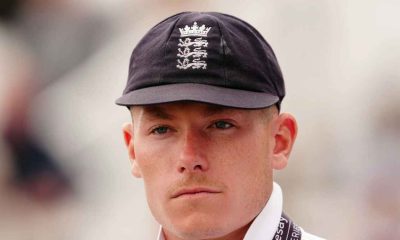 England bowler Matthew Potts in action