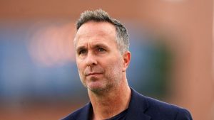 Michael Vaughan at a cricket ground