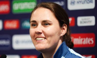 Nat Sciver-Brunt speaks to media at Edgbaston