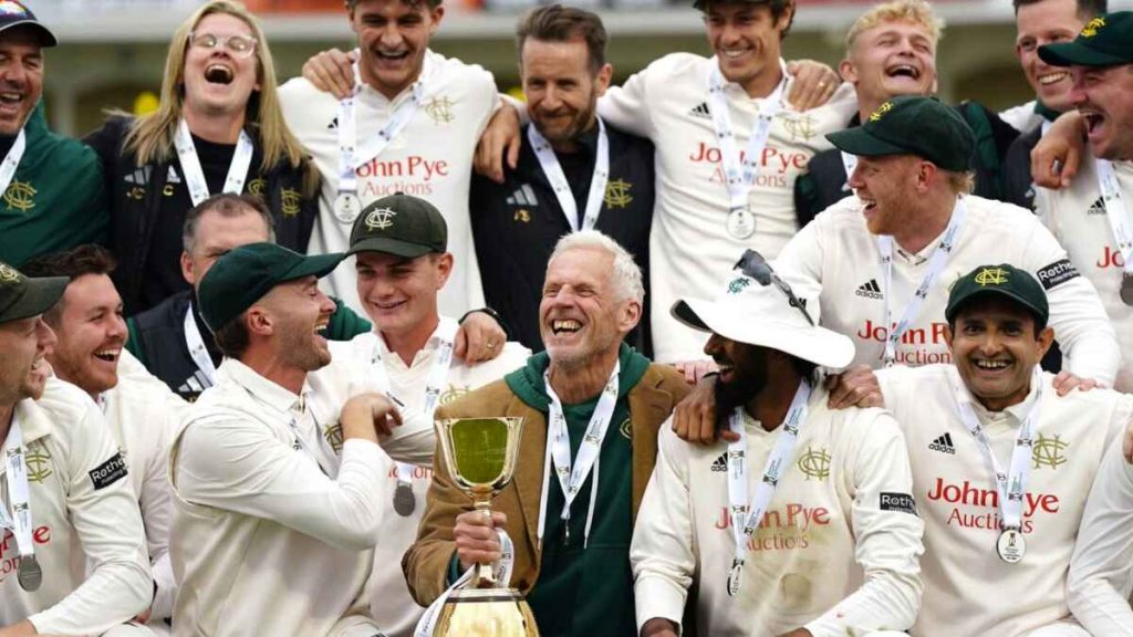Notts celebrate their first title win since 2010